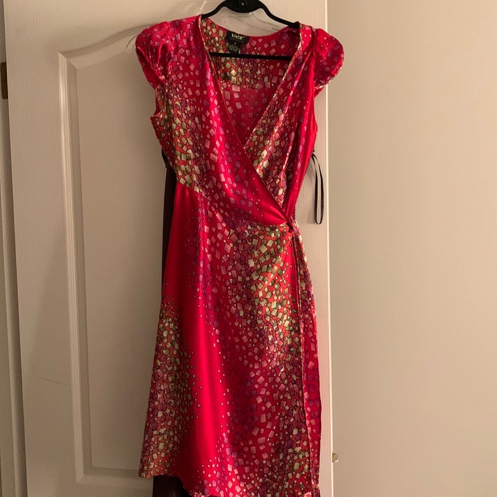 100% Silk wrap dress